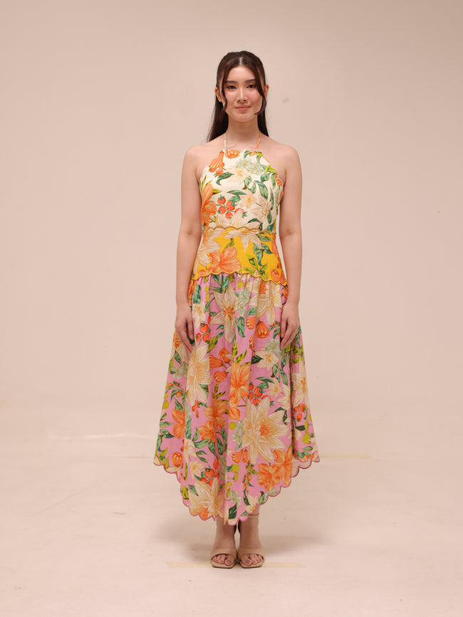 Guaragarden Floral-Print Maxi Dress