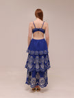 Blue Flower Richelieu Euroflax Premium Linen Midi Dress