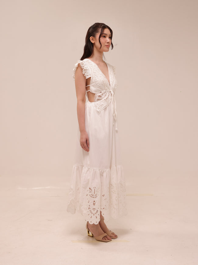 Butterfly Dress in White