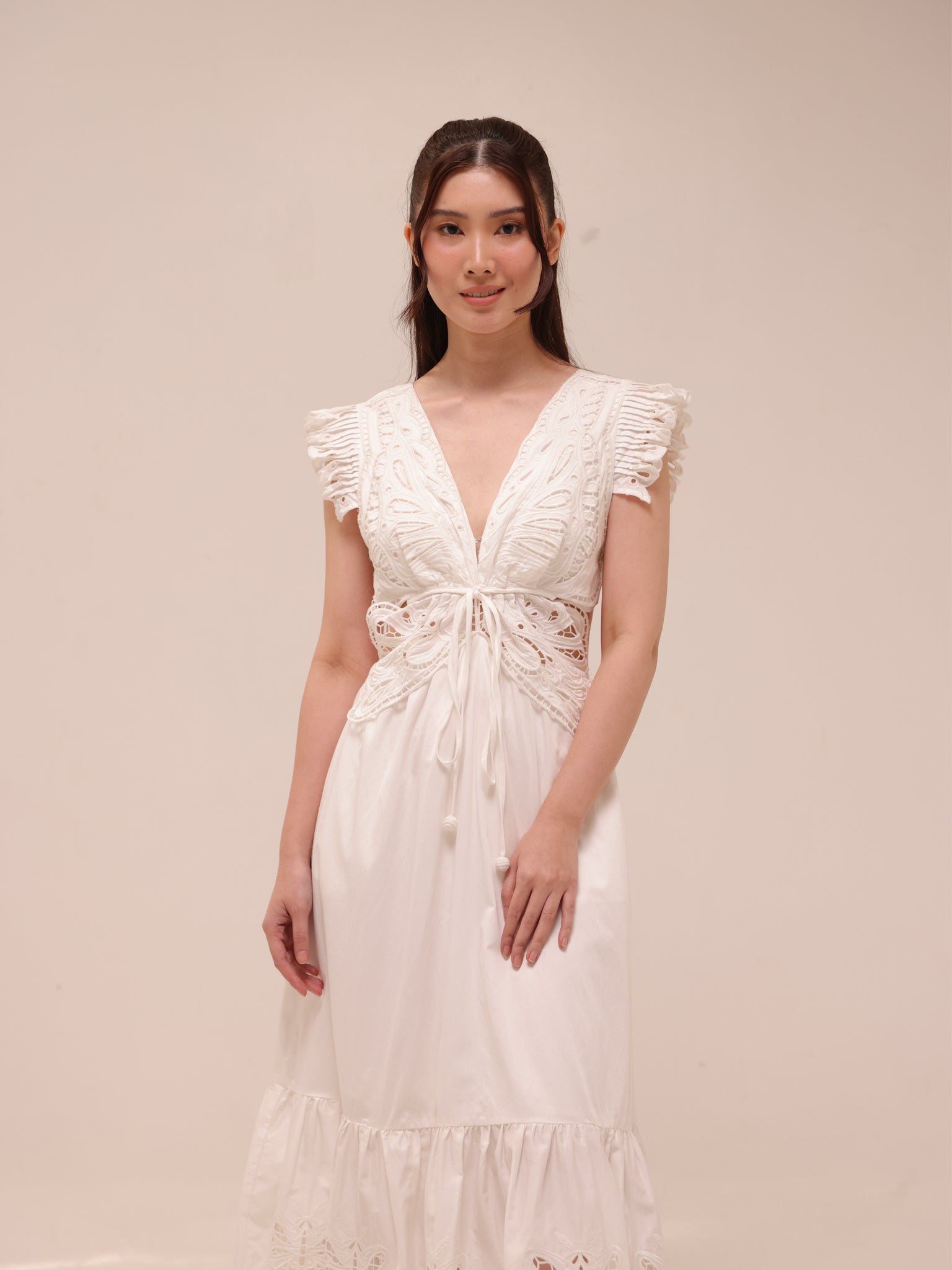 Butterfly Dress in White