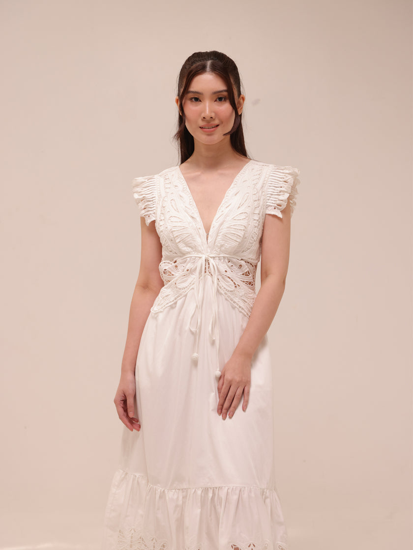 Butterfly Dress in White
