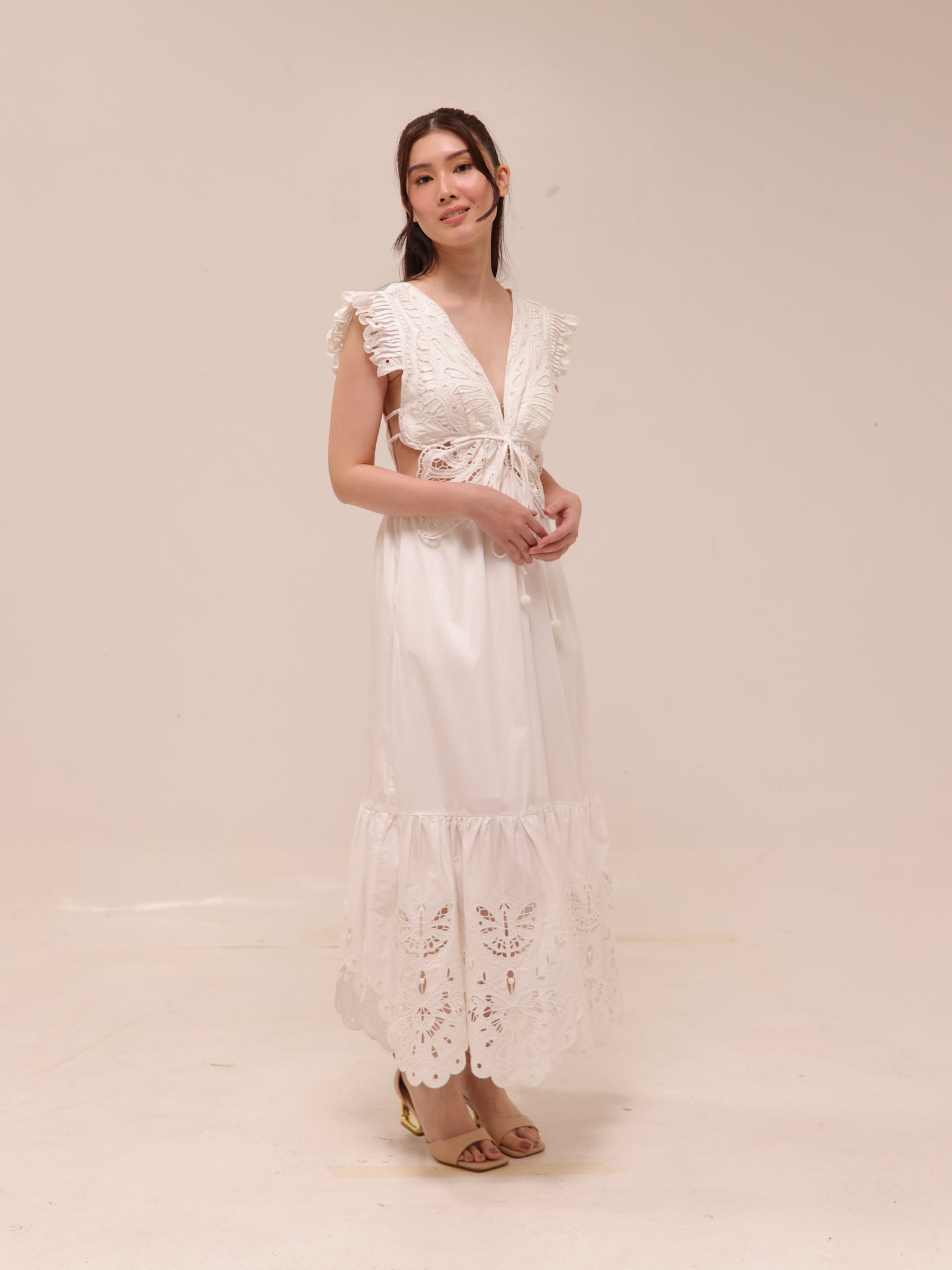 Butterfly Dress in White