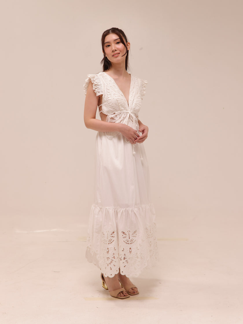 Butterfly Dress in White