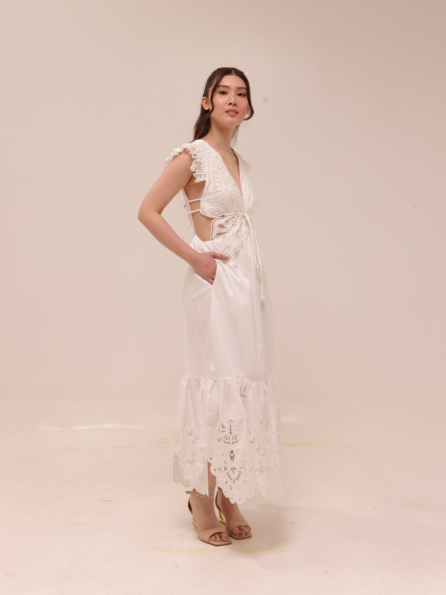 Butterfly Dress in White
