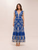 Blue Romantic Richelieu Maxi Dress