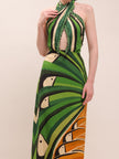 Toucan Tree Green Maxi Dress