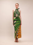 Toucan Tree Green Maxi Dress