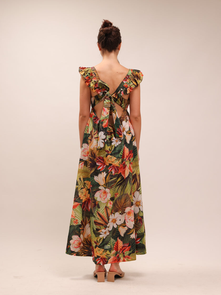 Botanical Forest Maxi Dress