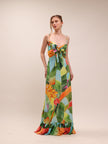 Tie-Waist Printed Dress