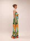Tie-Waist Printed Dress