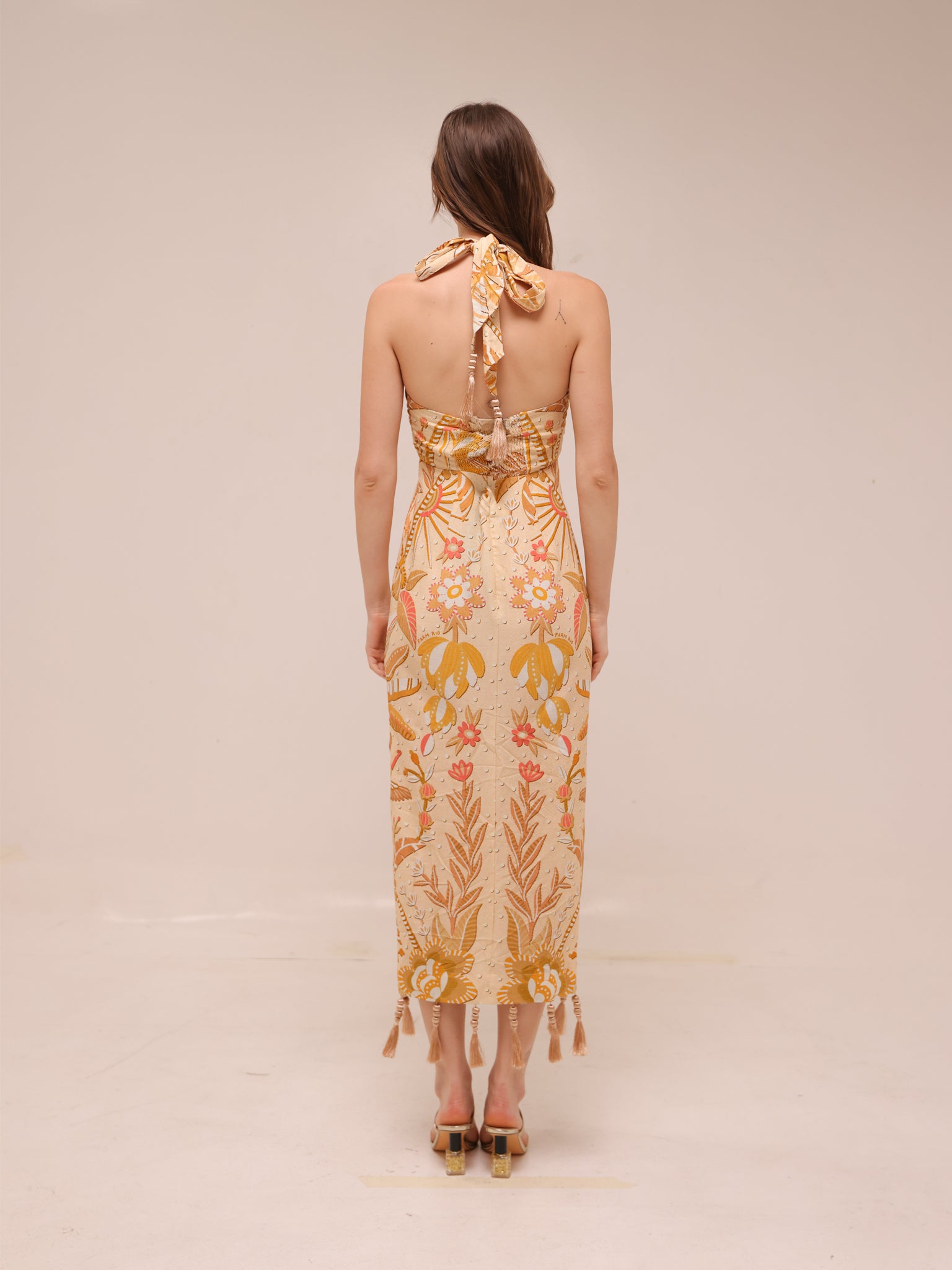 Jungle Chic Sand Midi Dress