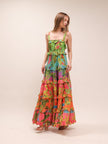 Ombre Forest Tiered Maxi Dress