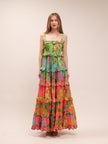 Ombre Forest Tiered Maxi Dress