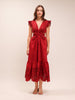 Red Butterfly Midi Dress