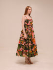 Pink Cocoa Forest Tiered Maxi Dress