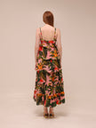 Pink Cocoa Forest Tiered Maxi Dress