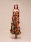 Pink Cocoa Forest Tiered Maxi Dress
