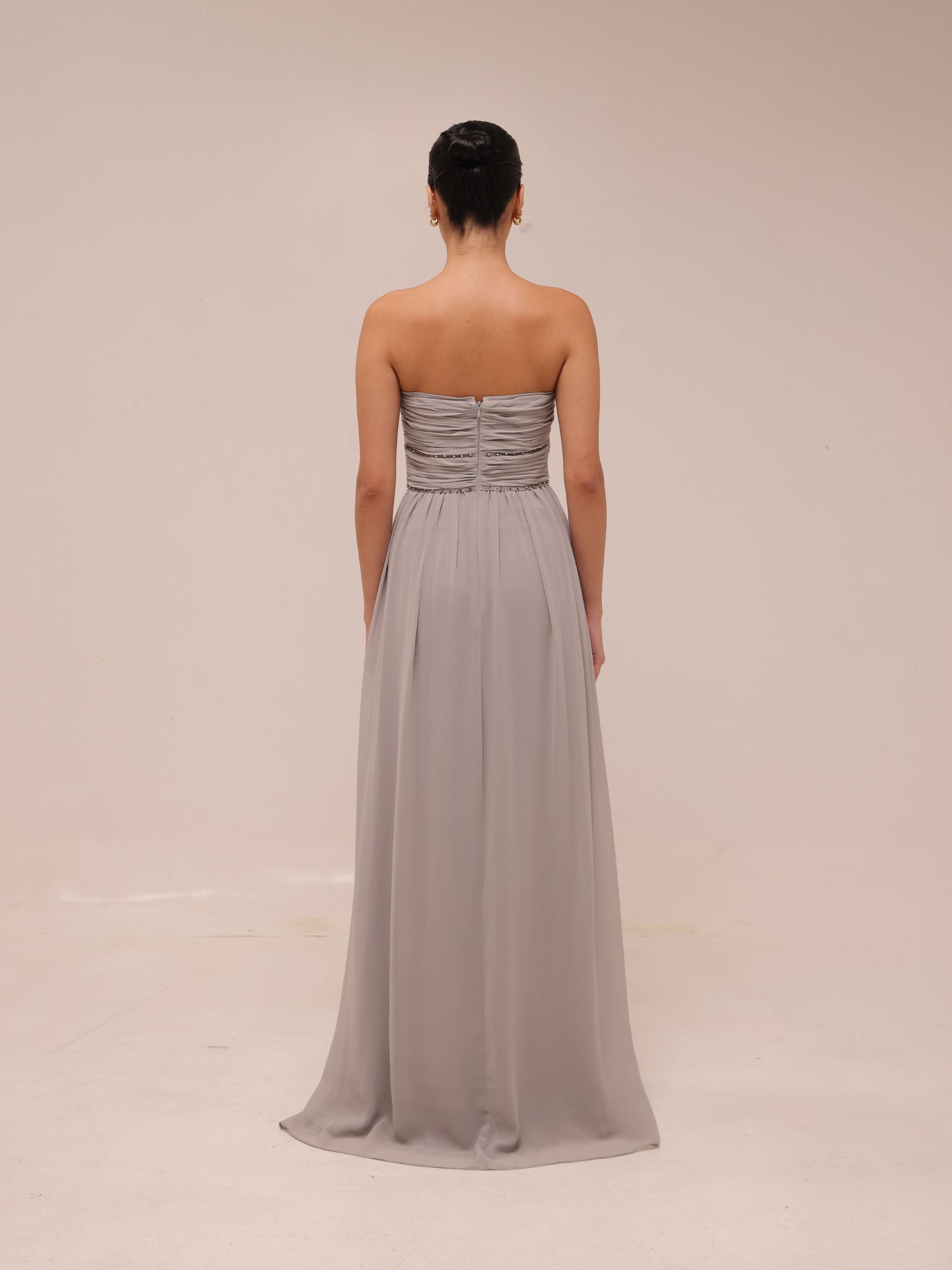 Pearl Strapless Maxi Dress