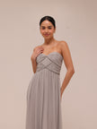 Pearl Strapless Maxi Dress