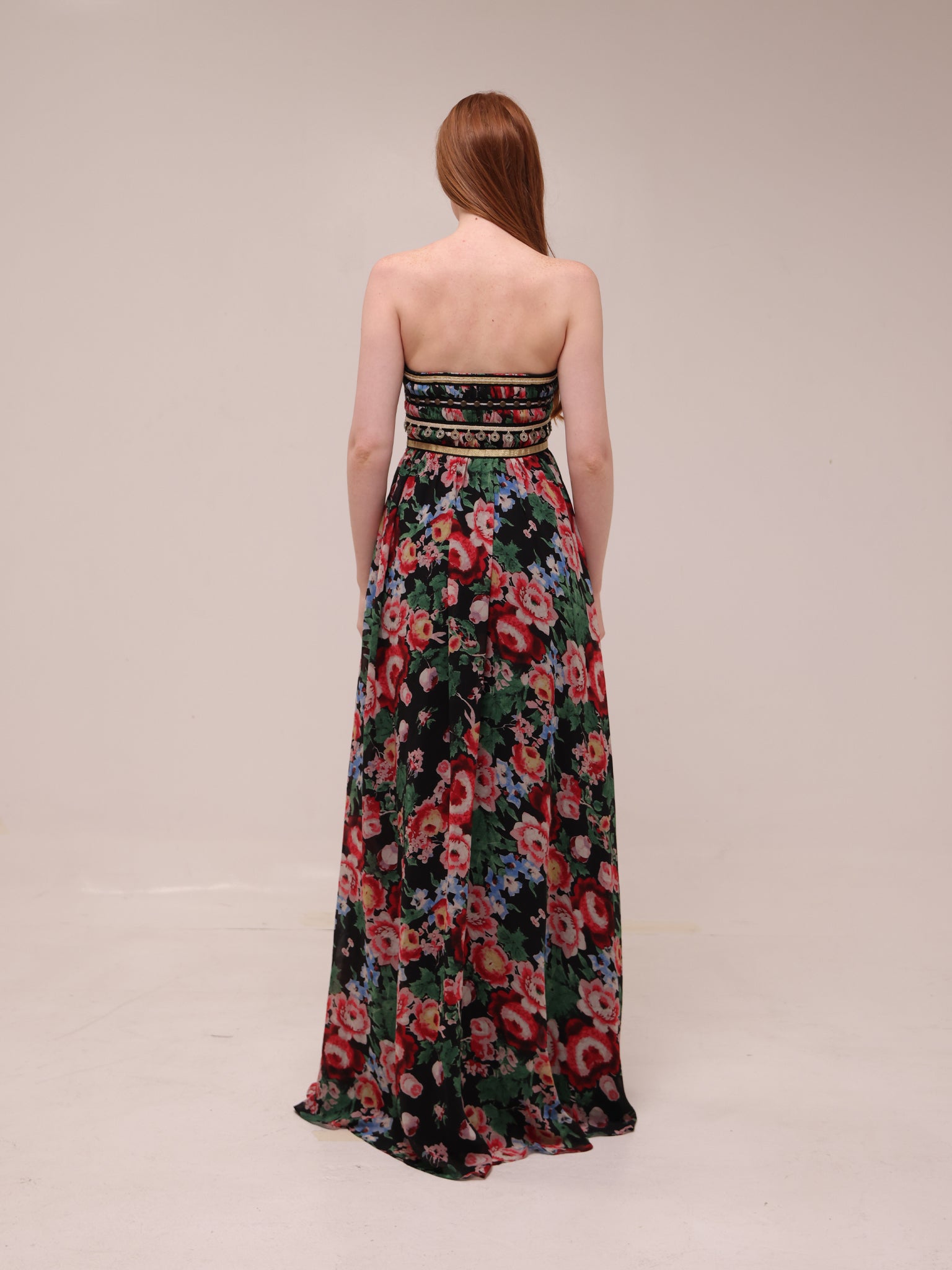 Verona Floral Column Gown