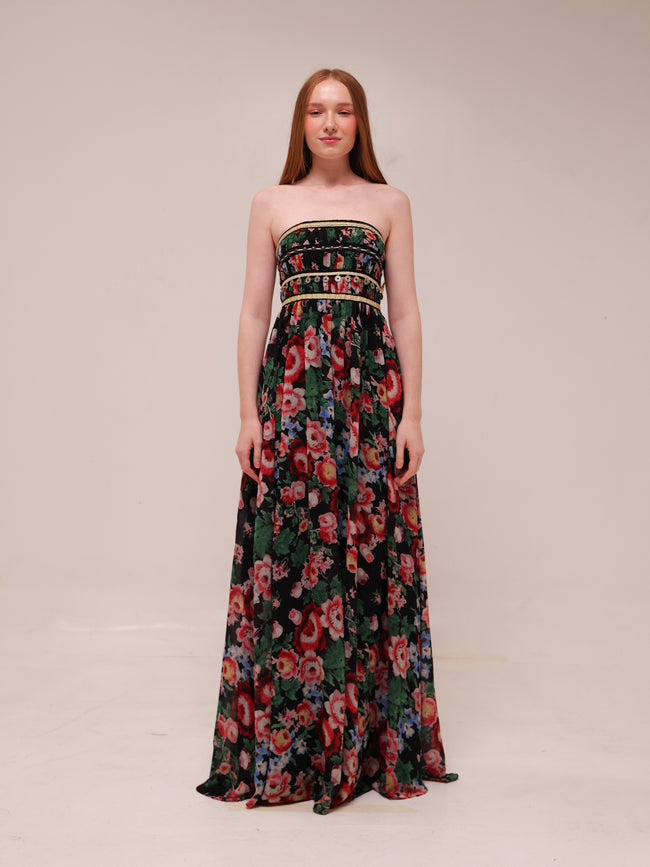Verona Floral Column Gown