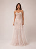 Gigi Light Pink Strapless Sweetheart Corset Sheer Gown