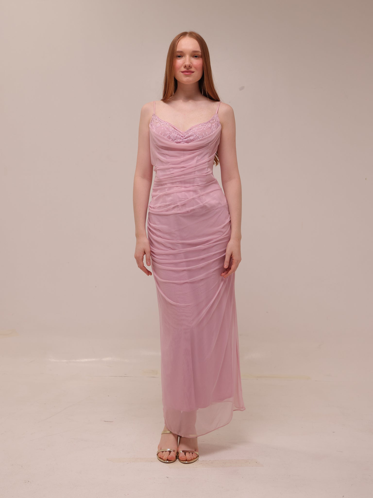 Nalini Cotton Candy Corset Maxi Dress