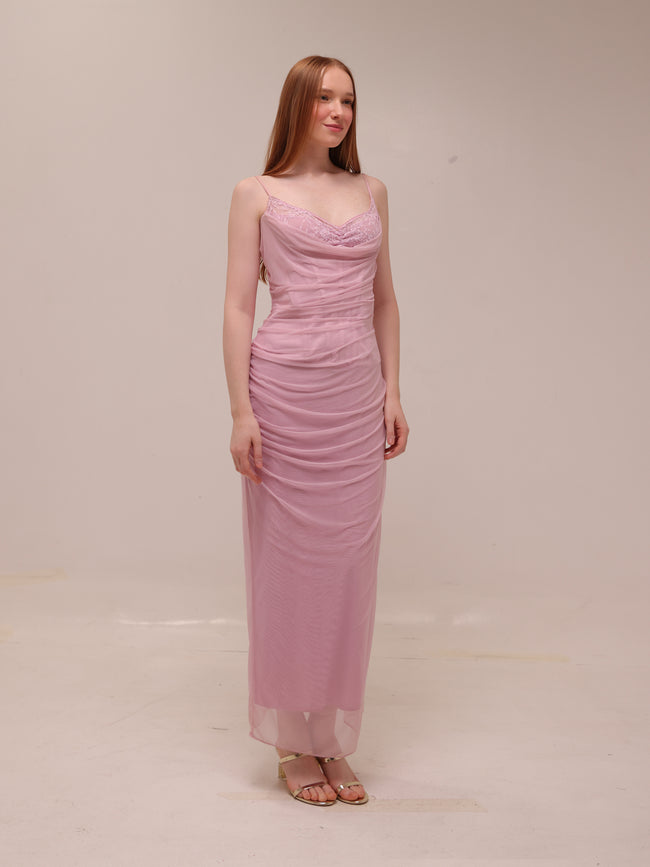 Nalini Cotton Candy Corset Maxi Dress