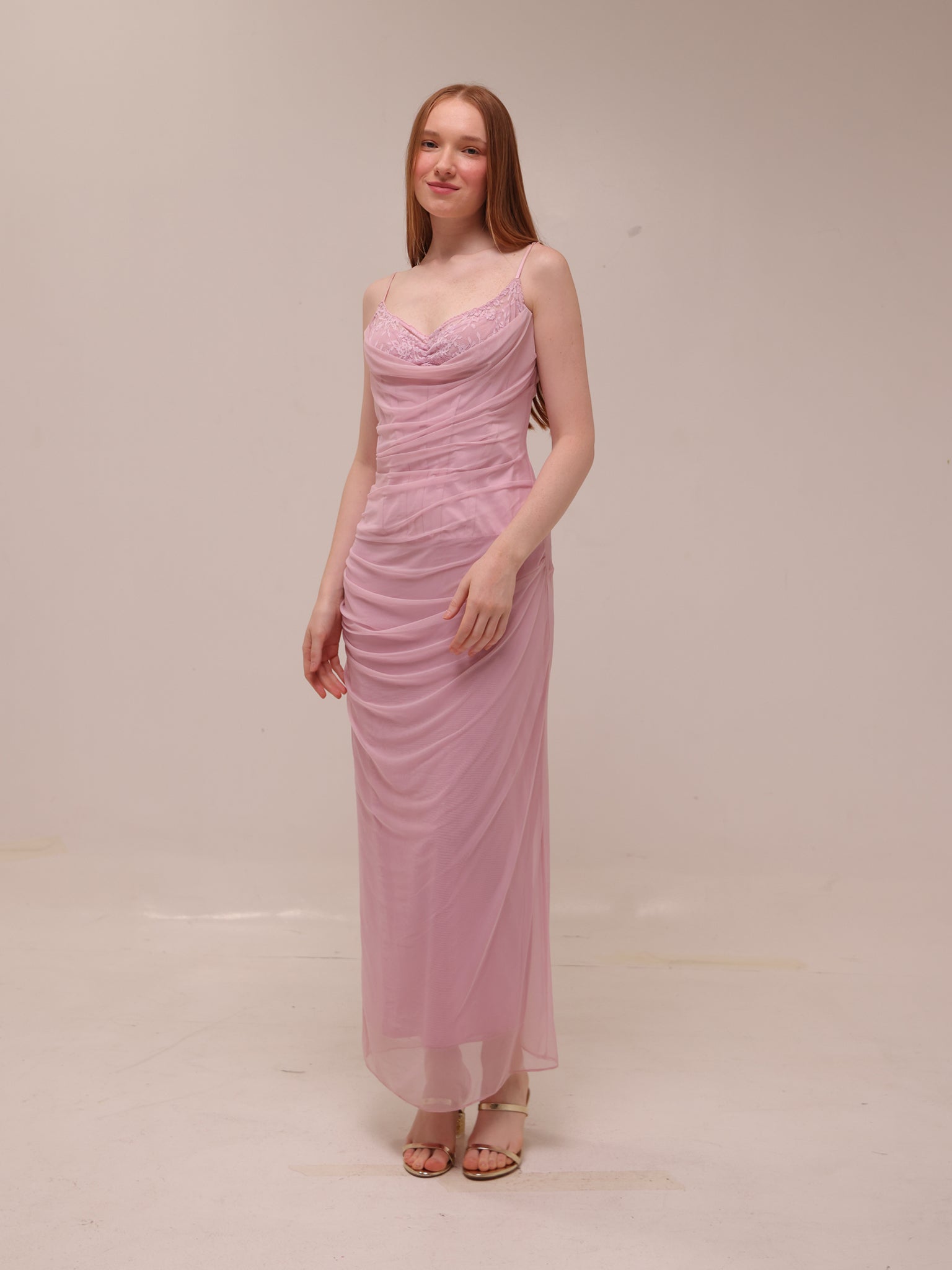 Nalini Cotton Candy Corset Maxi Dress