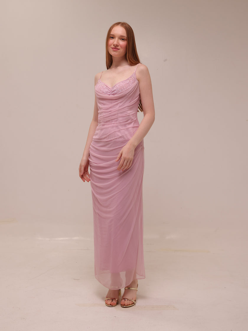 Nalini Cotton Candy Corset Maxi Dress