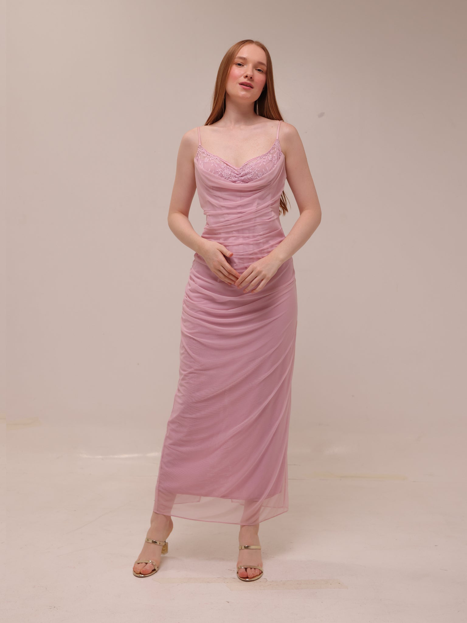 Nalini Cotton Candy Corset Maxi Dress
