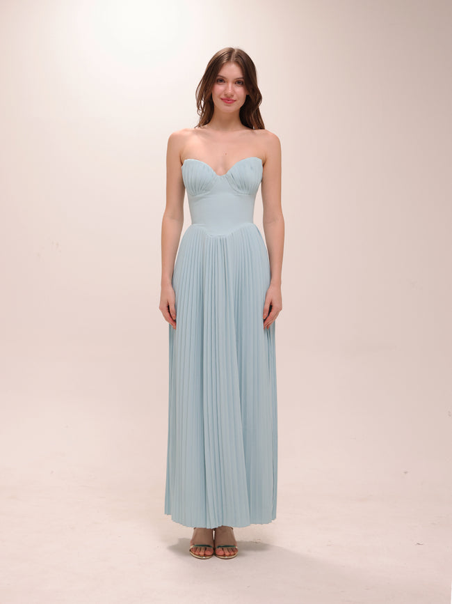 Marcella Pleated Maxi Dress