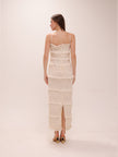 Solana Sequin Smocked and Shirred Cocktail Dress