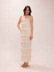 Solana Sequin Smocked and Shirred Cocktail Dress