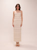 Solana Sequin Smocked and Shirred Cocktail Dress