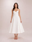 Mademoiselle White Tulle Midi Dress