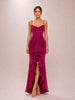 Gabbi Wine Ruffled Front Gown