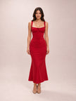 Valencia Red Rose Corset Dress