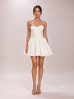 Kristiana Ivory Corset Mini Dress