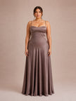 Anabella Smoke Lace Up Maxi Dress