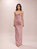 Adrienne Blush Satin Strapless Gown