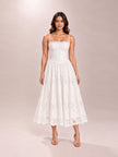 Chloe White Midi Dress