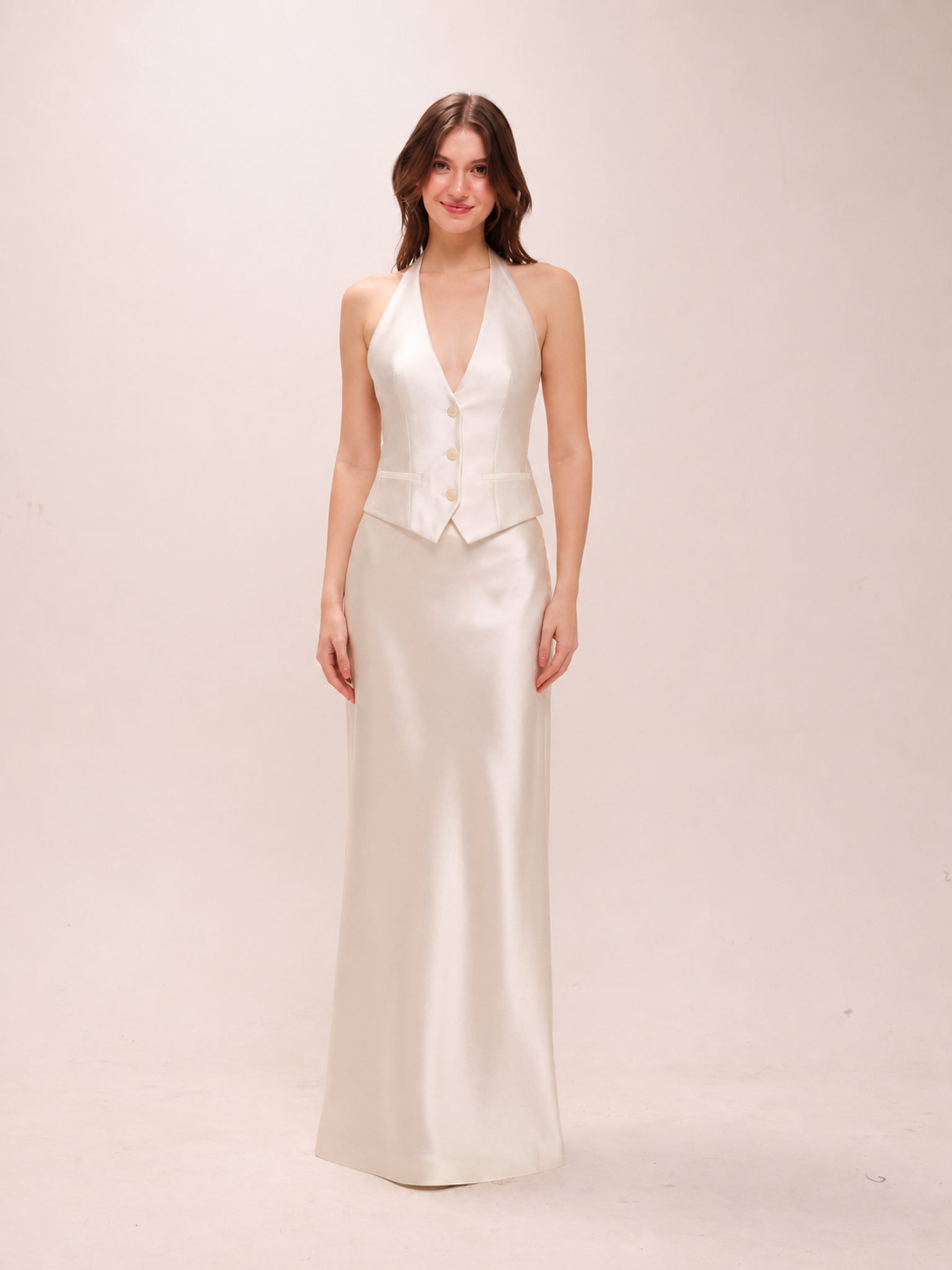 Silhouette Skirt and Slim Vest