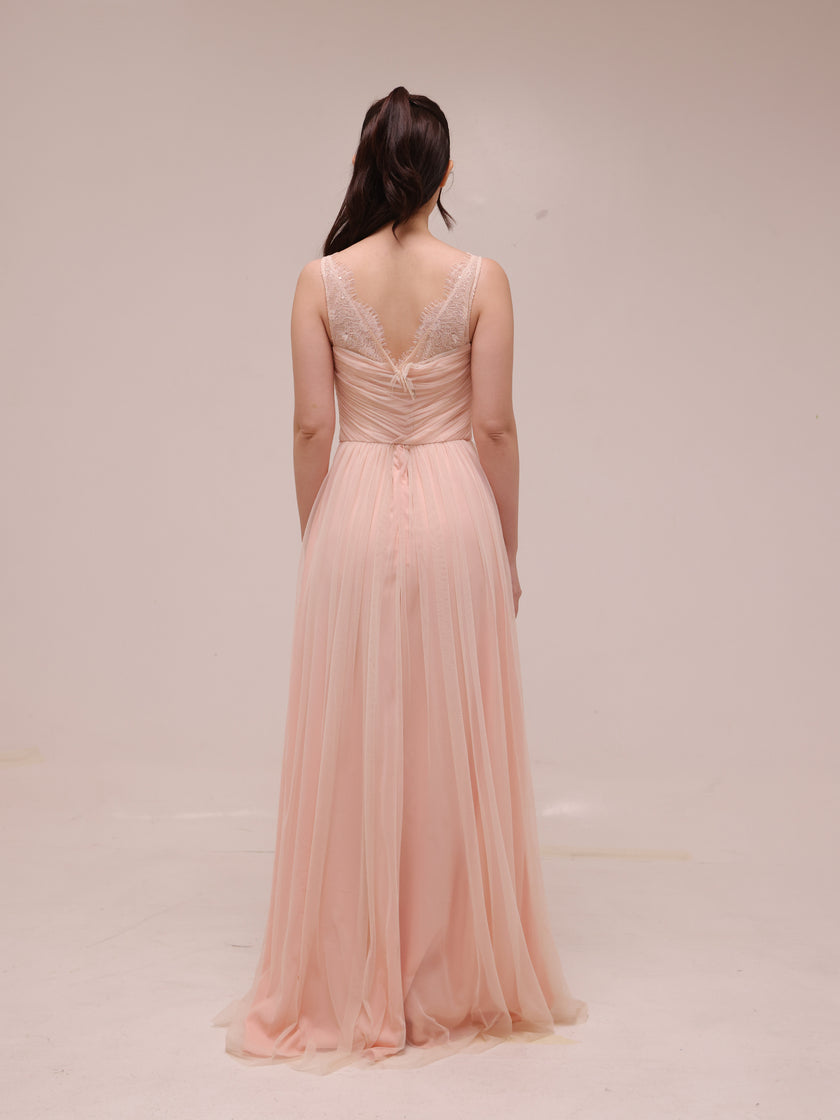 Celeste Blush Tulle Gown