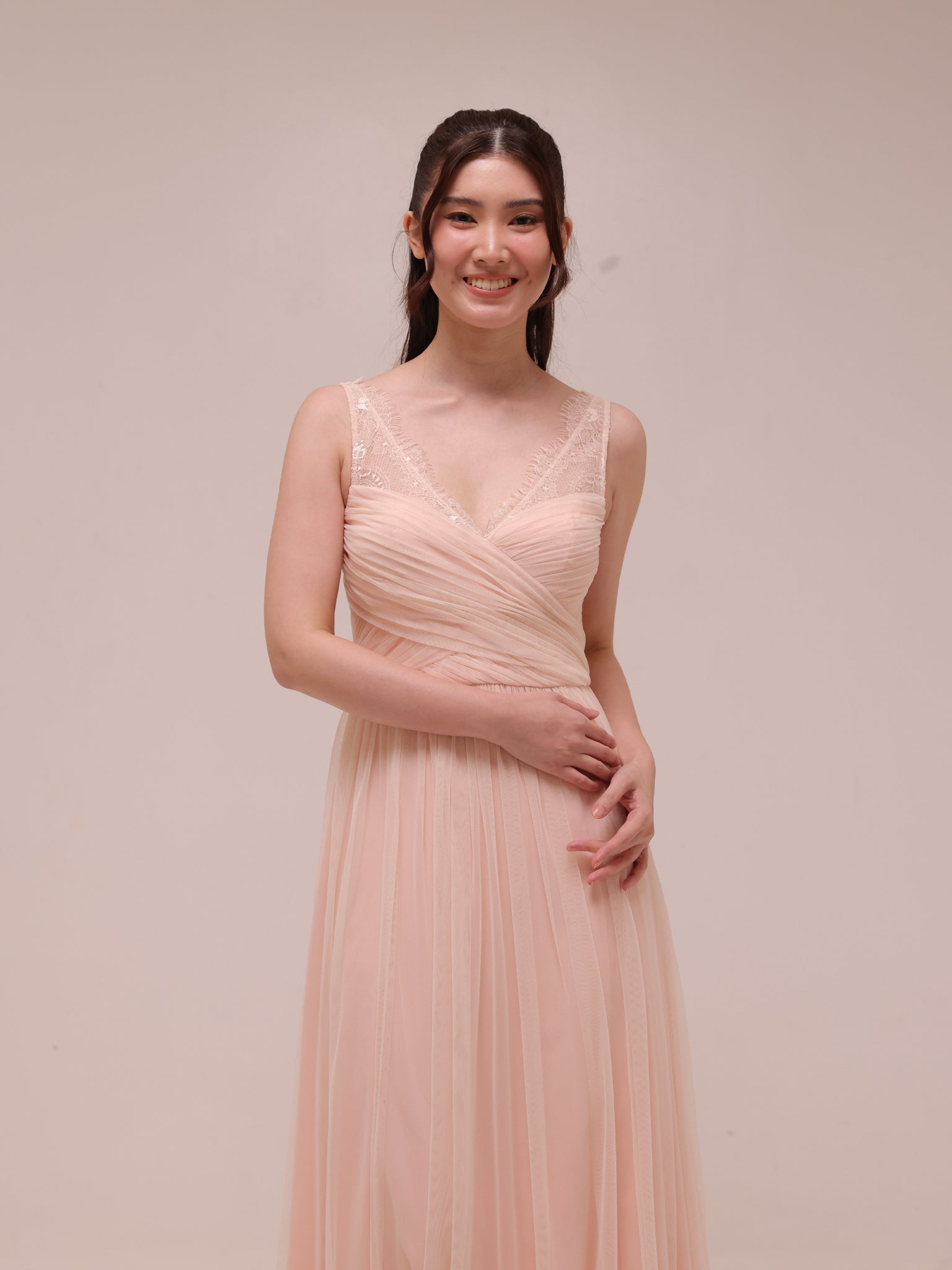Celeste Blush Tulle Gown