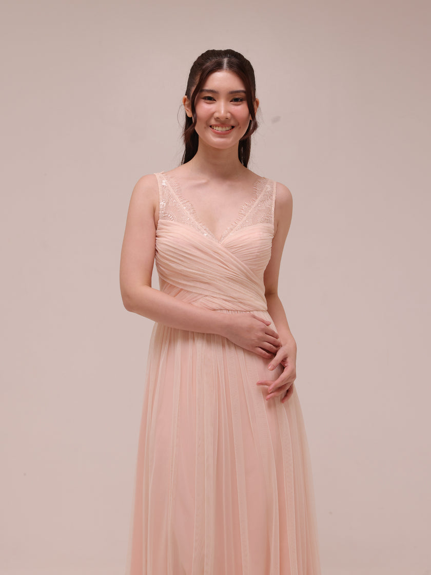 Celeste Blush Tulle Gown