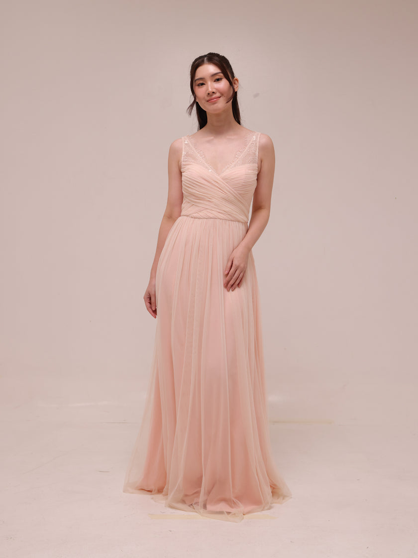 Celeste Blush Tulle Gown