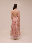 Pink Tiered Ruffle Floral Maxi Dress