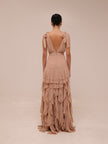 Ruffled Chiffon Maxi Dress