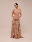 Ruffled Chiffon Maxi Dress